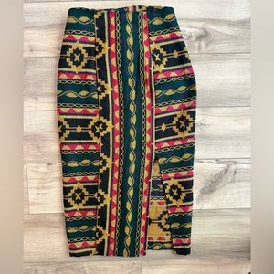Aztec Style Pattern Tribal Wool Skirt